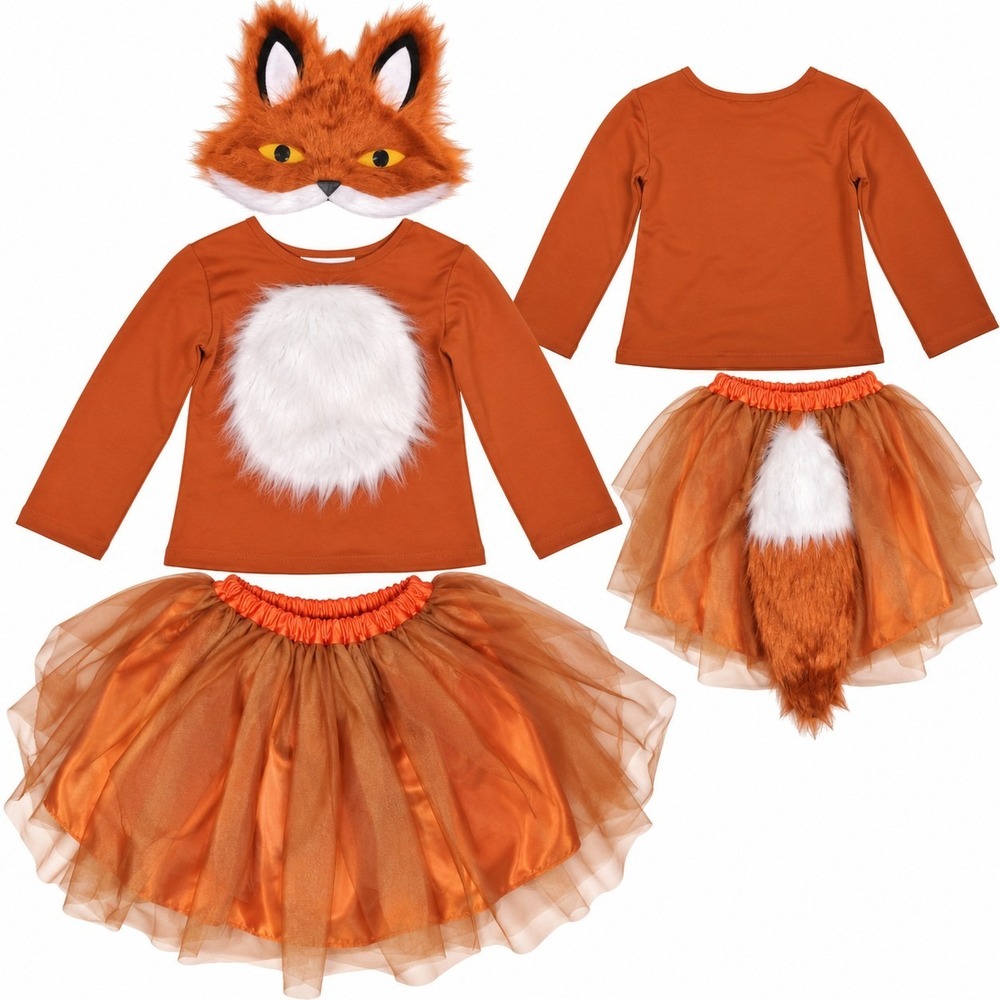 Pottery Barn Kids FOX Tutu Costume 4-6 YEARS Halloween Woodland Animal